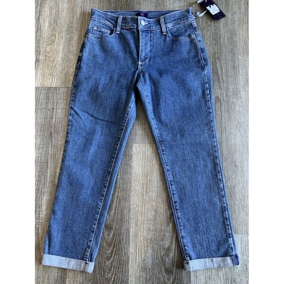 NYDJ Kendall Ankle Embroidered Pockets Not Your Daughter Jeans Women’s 4 Petite - Picture 3 of 12